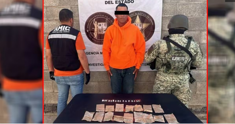 Operativo en Hermosillo - Capturan a Néstor Joel N con marihuana y cristal FOTO - FGJES