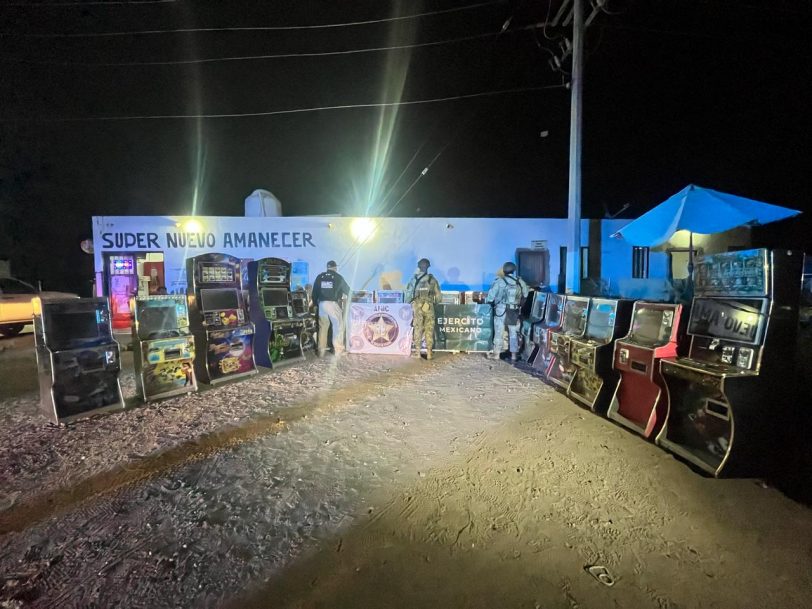 En cateos aseguran 34 máquinas tragamonedas en Caborca