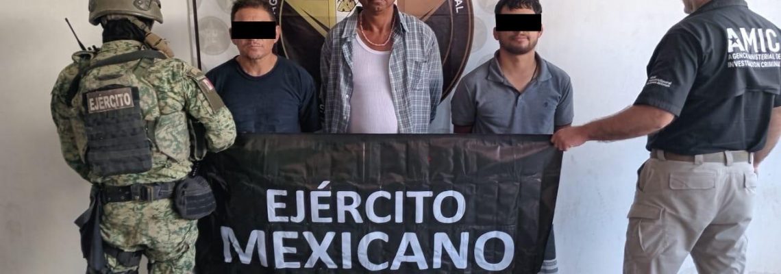 Operativo conjunto AMIC-DEFENSA rescata a dos persona y captura a tres sujetos; FGJES formula imputación para ellos