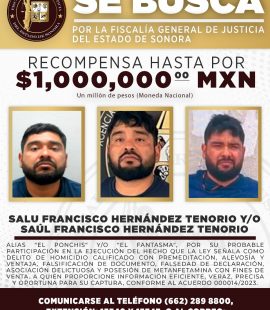 recompensa para la recaptura de “El Ponchis”